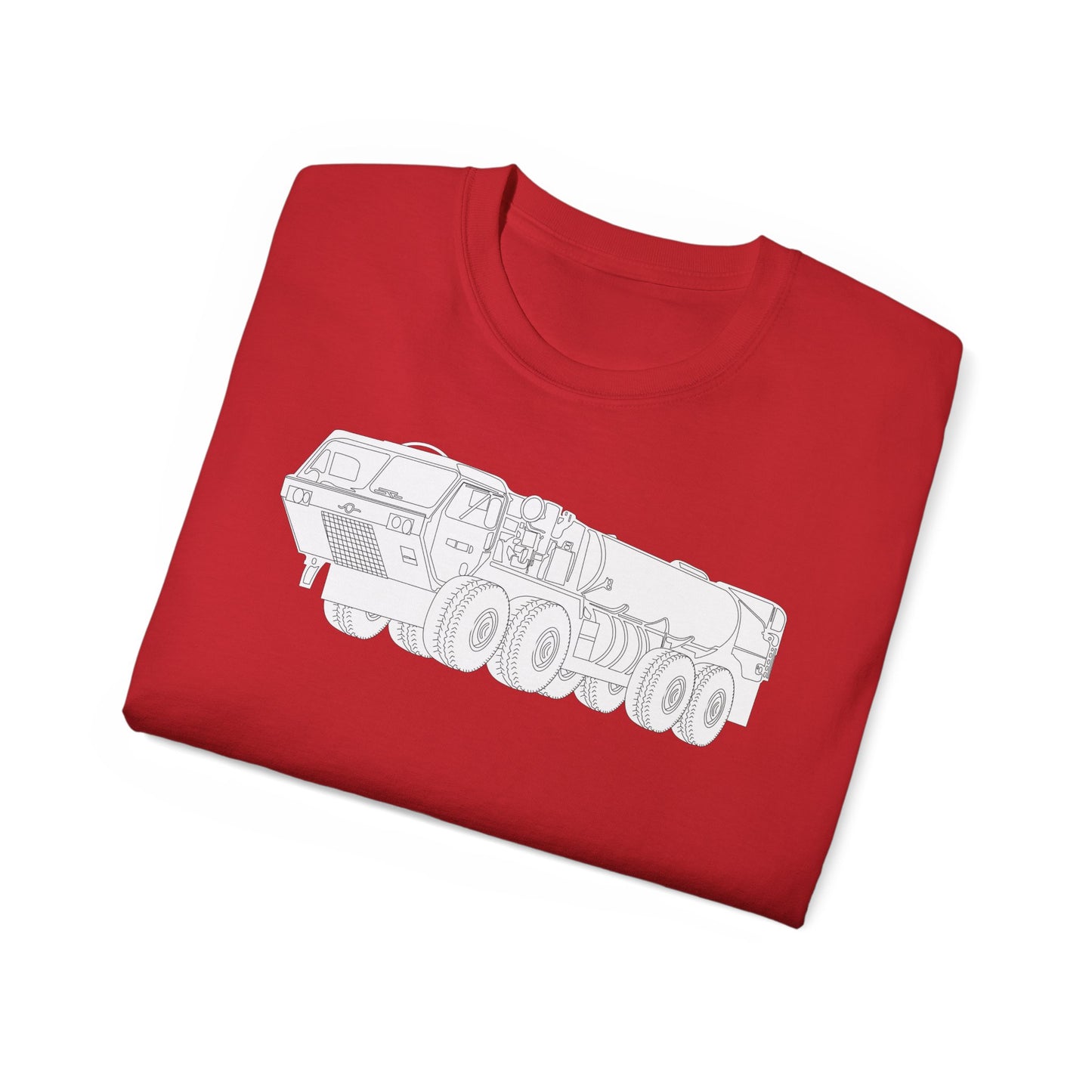 Unisex Ultra Cotton Tee - Vehicle - Fuel Truck - Front Left Oblique X 300