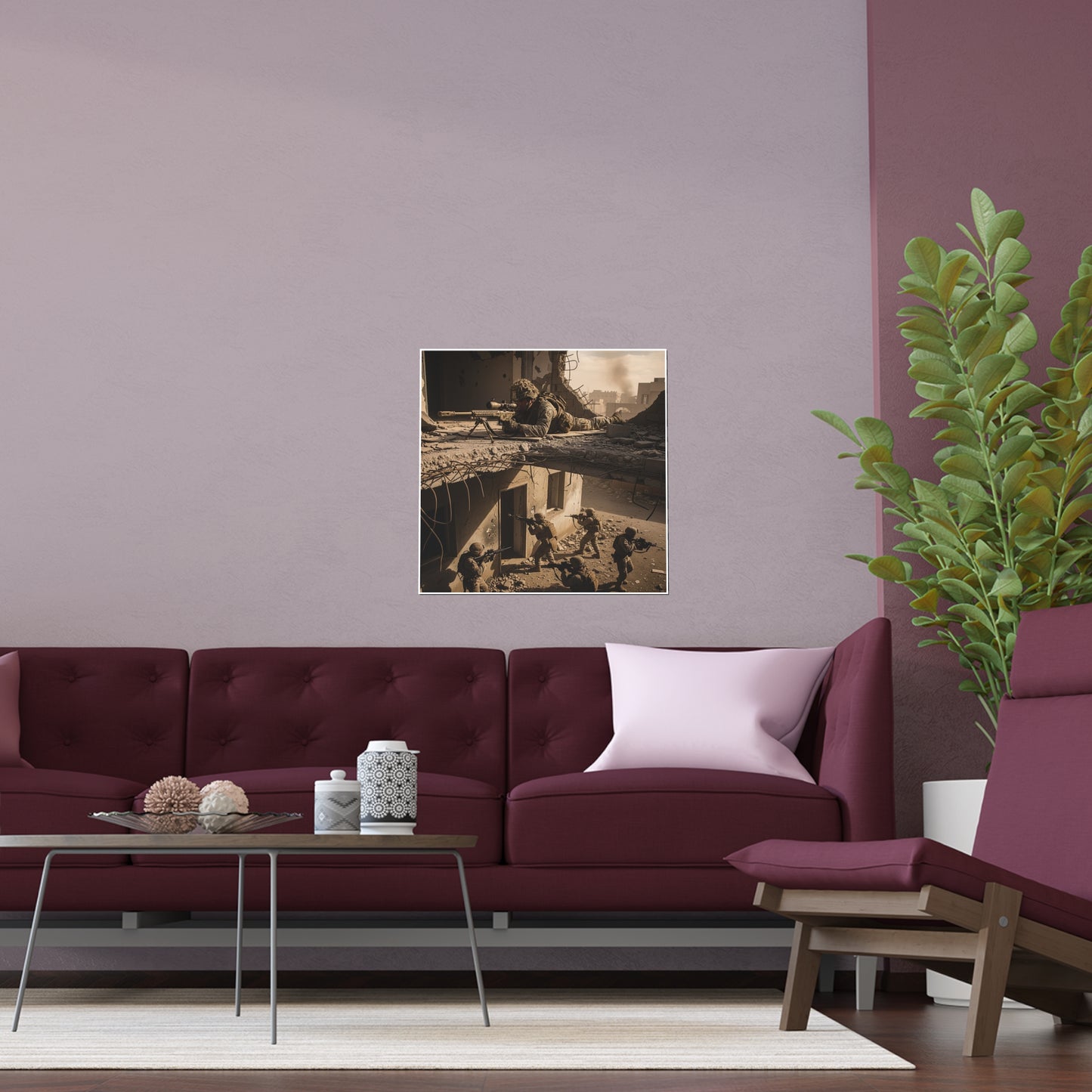 Indoor and Outdoor Silk Posters - Marine Sniper Providing Overwatch for Breach Team