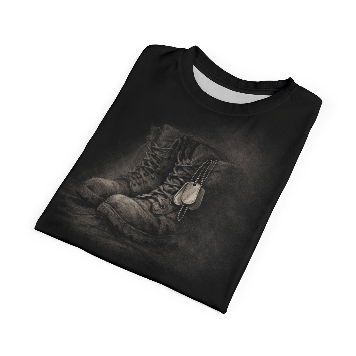 Veterans Tribute All-Over Print Tee — "Old Soldiers Never Die"