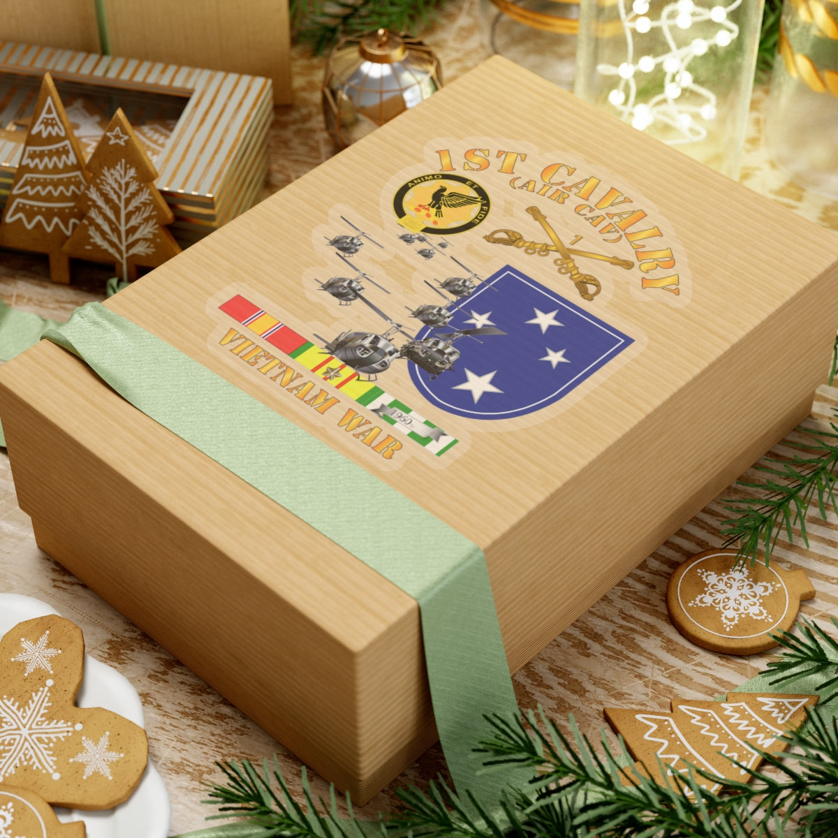 Kiss-Cut Stickers - 1st Cavalry (Air Cav) - 23rd Infantry Division w SVC