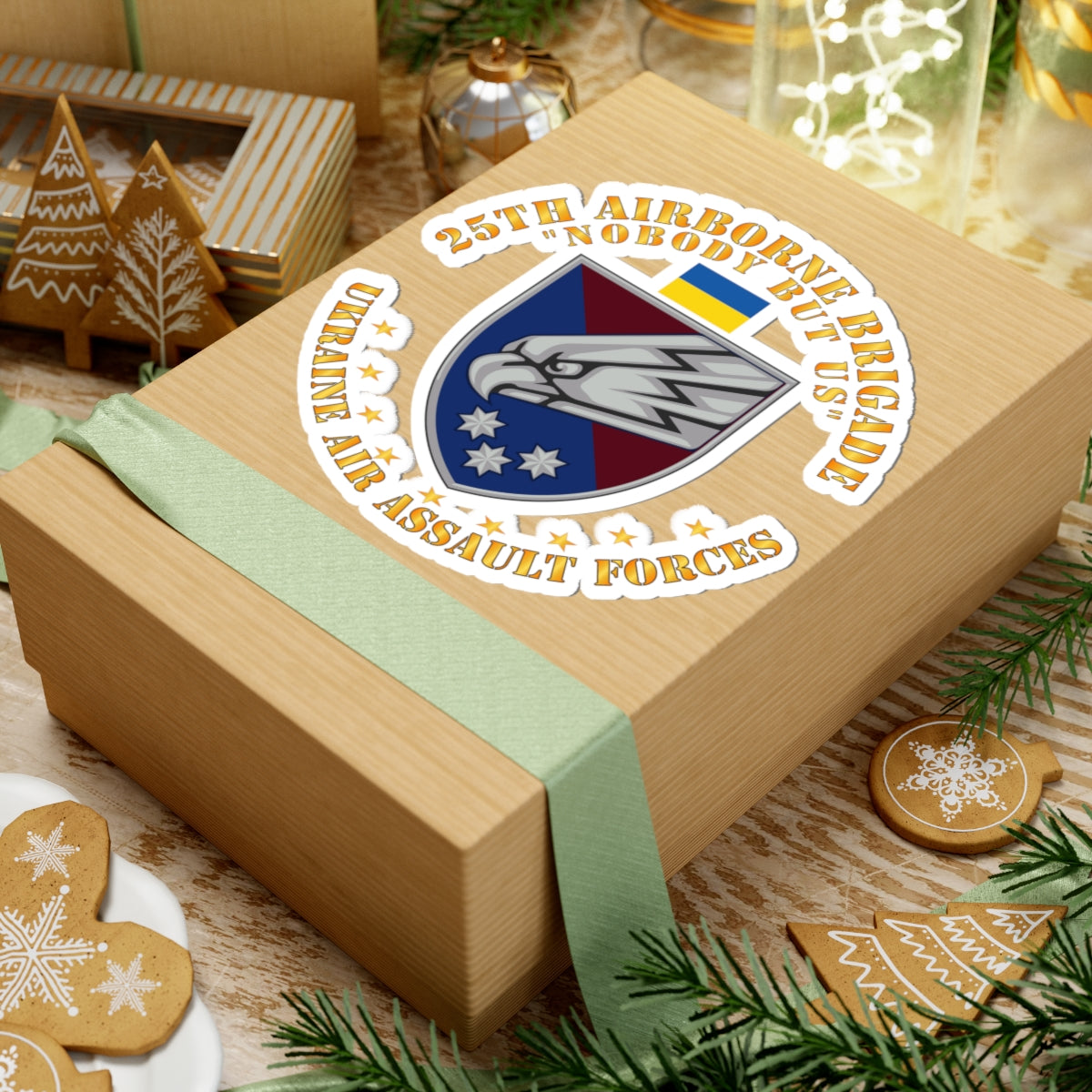 Kiss-Cut Stickers - Ukraine - 25th Airborne Brigade - Nobody but Us X 300