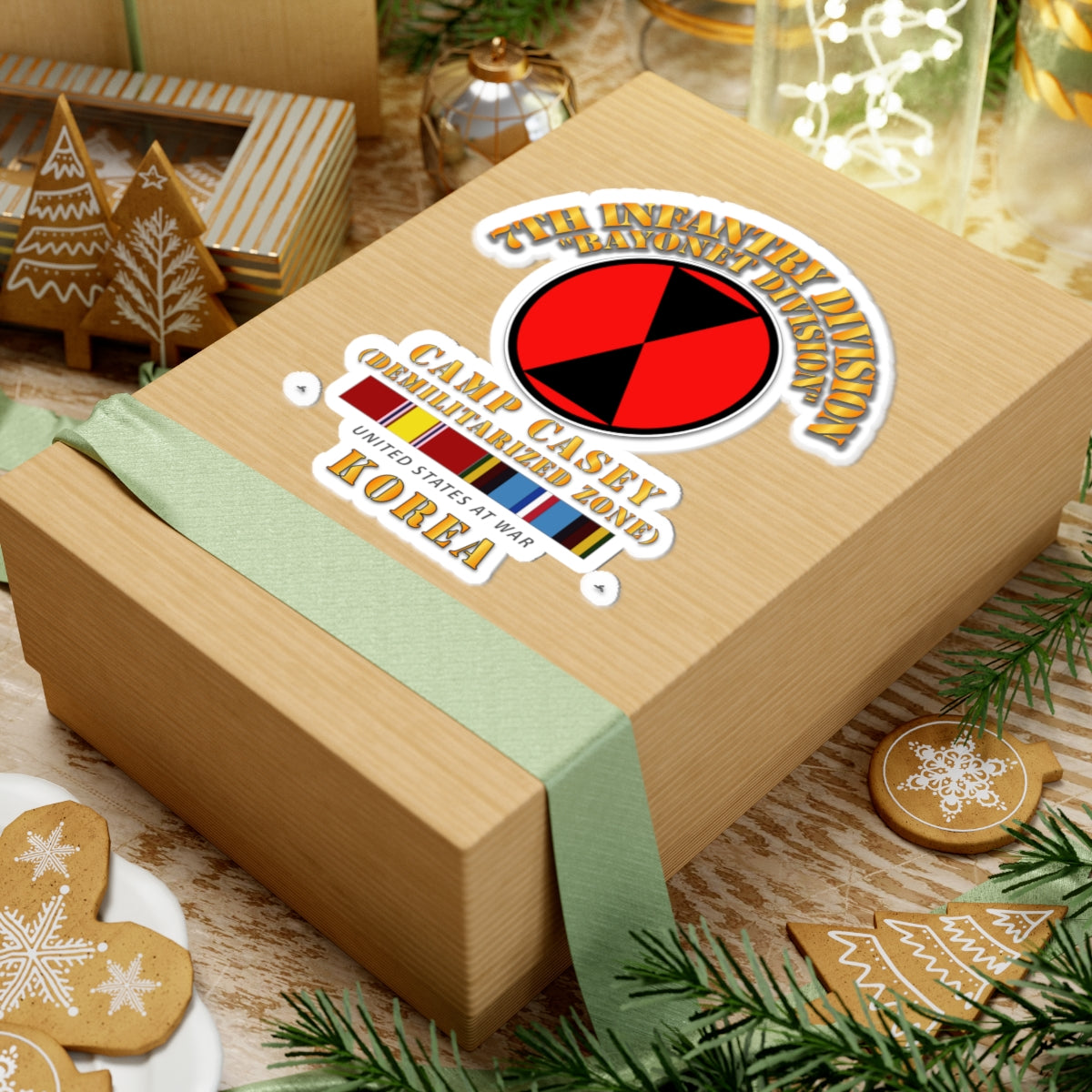 Kiss-Cut Stickers - 7th Infantry Division - Korea - Cp Casey w SVC