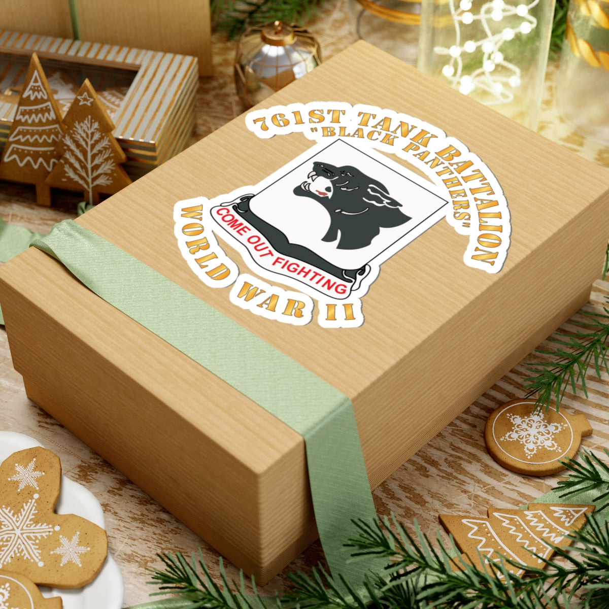 Kiss-Cut Stickers - 761st Tank Battalion - Black Panthers - WWII