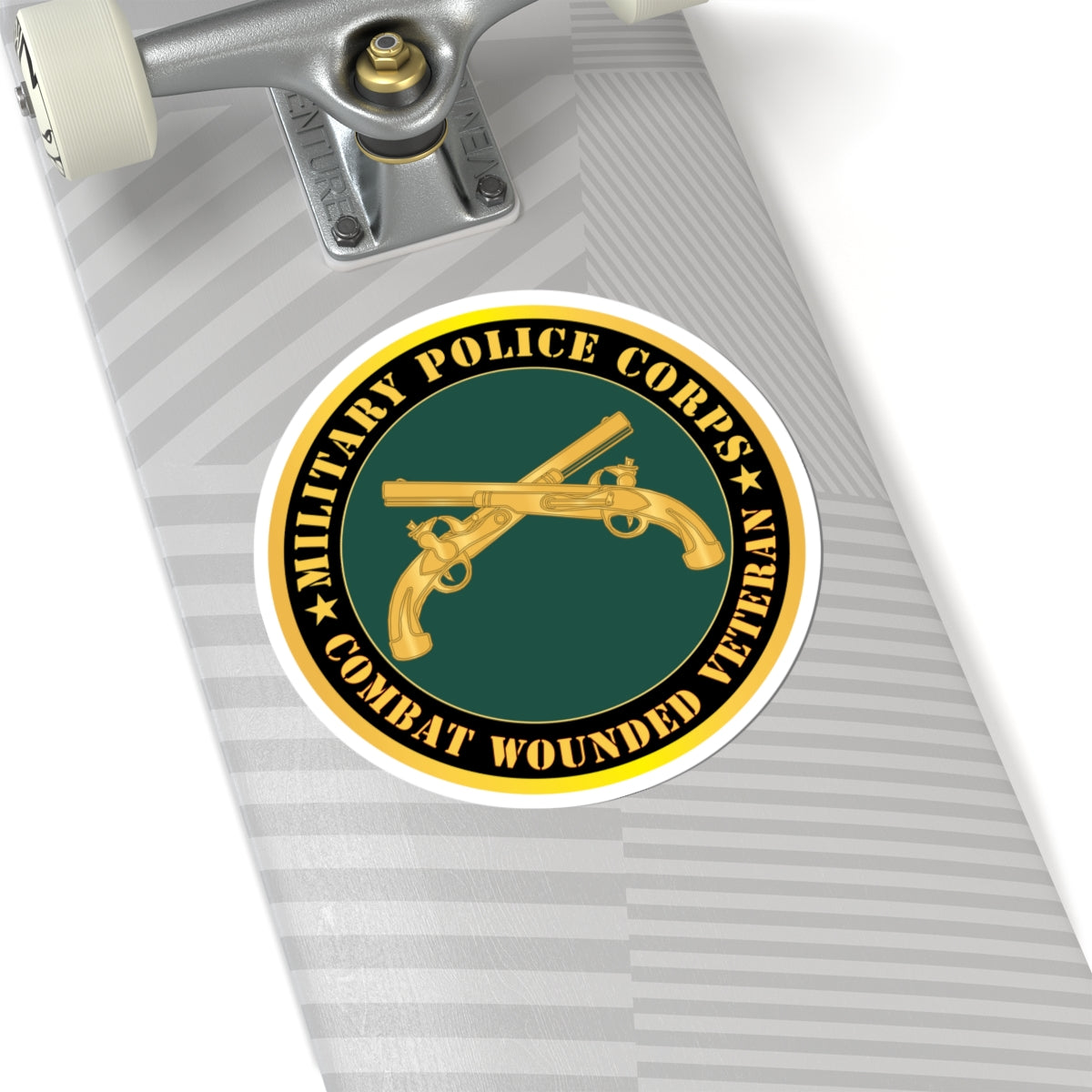 Kiss - Cut Stickers - Army - Military Police - Branch - Combat Wounded Veteran X 300