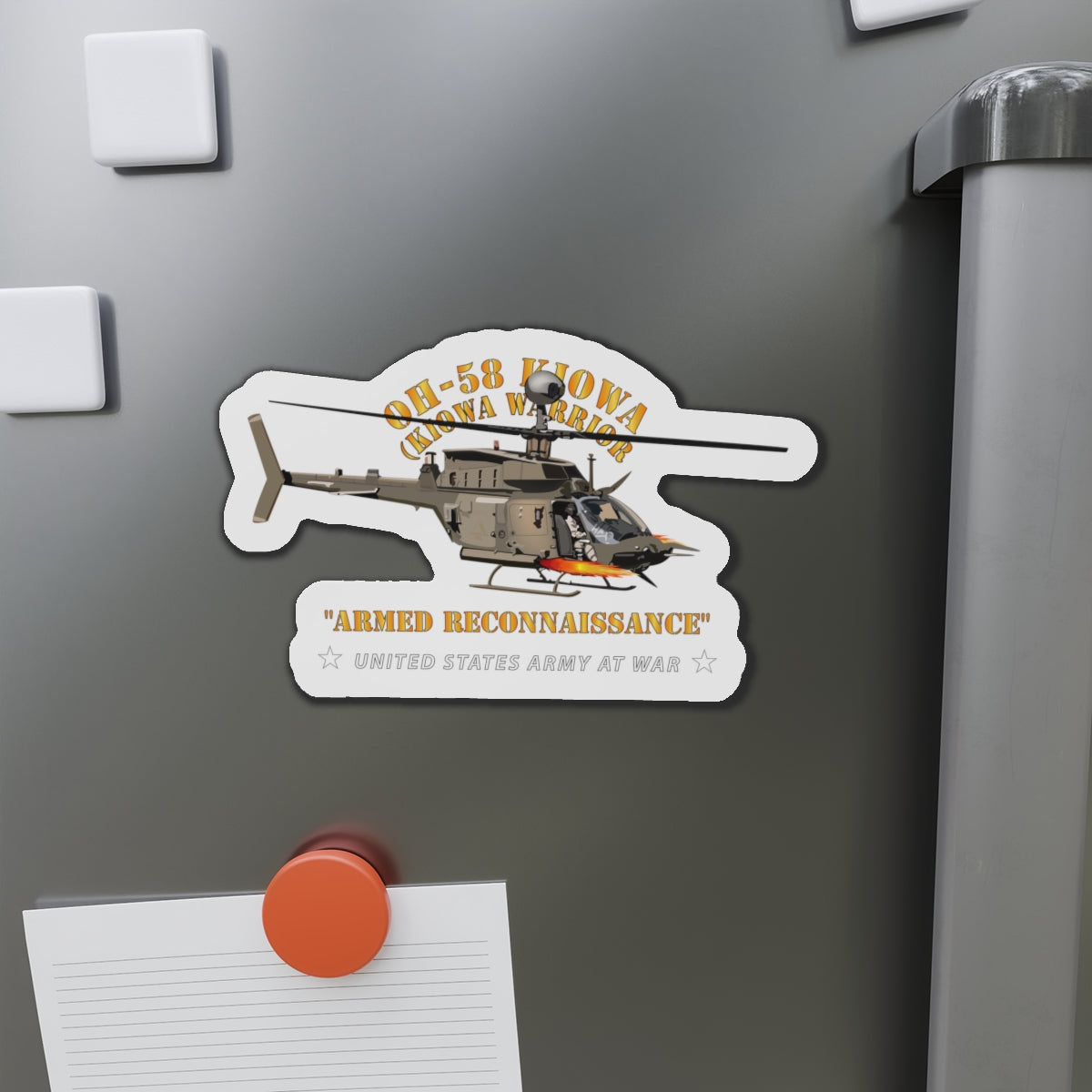 Die-Cut Magnets - Army - OH-58 Kiowa - Armed Reconnaissance
