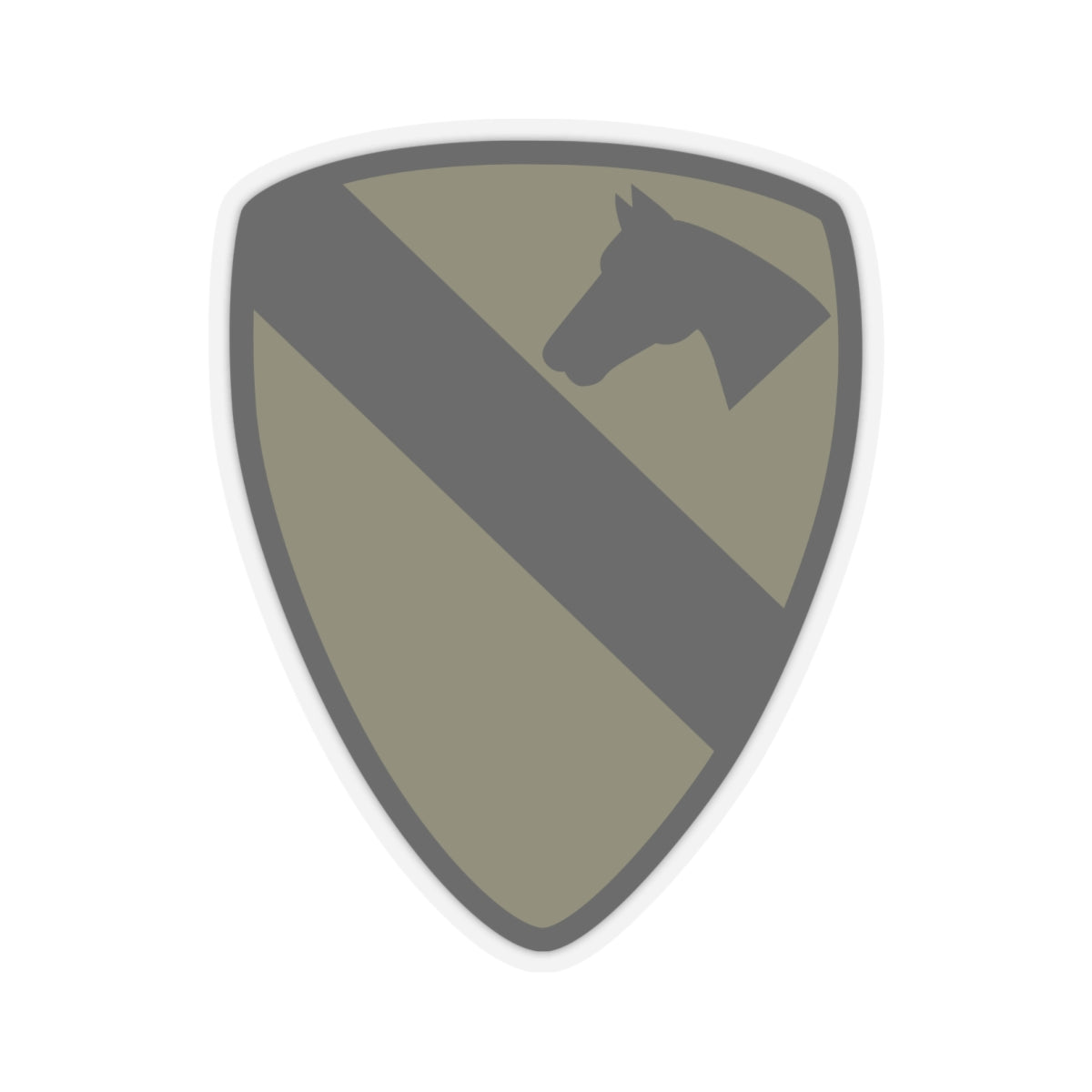 Kiss-Cut Stickers - SSI - 1st Cavalry Division - Subdued X 300