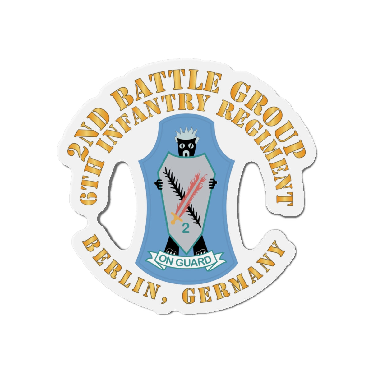 Die-Cut Magnets -SSI -2nd Battlegroup - 6th Infantry Regt - Berlin Bde, Germany X 300