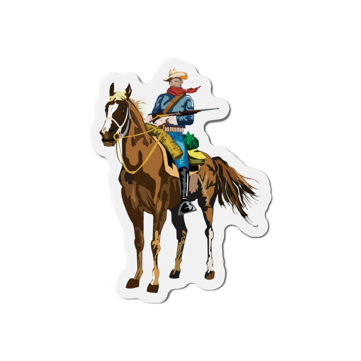 Die-Cut Magnets - Cavalryman - Buffalo Soldier X 300
