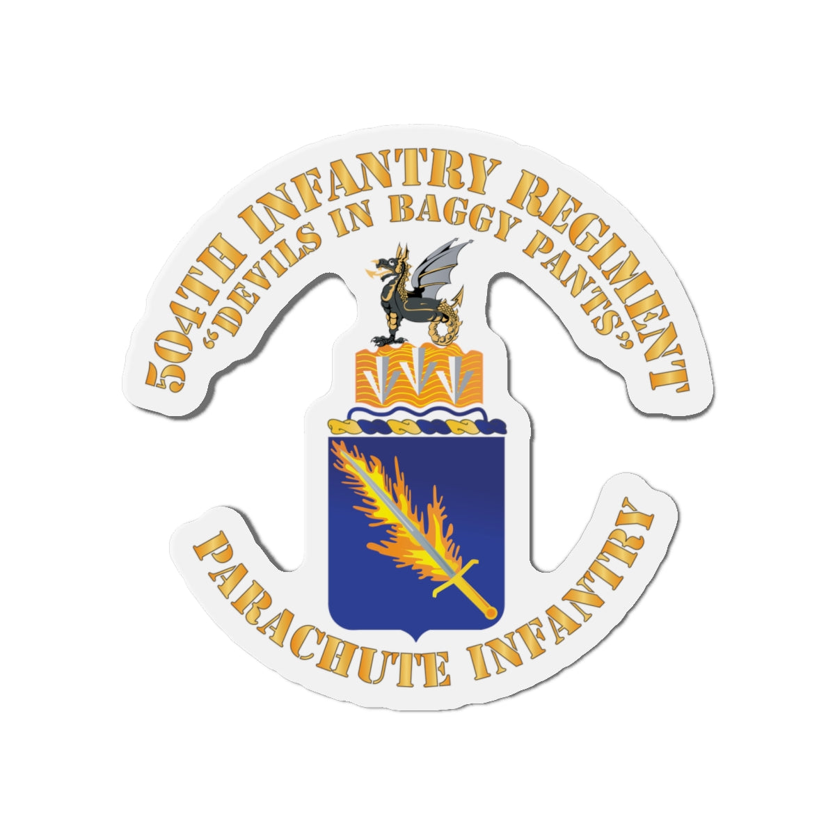 Die-Cut Magnets - Army - COA - 504th Infantry Regiment X 300