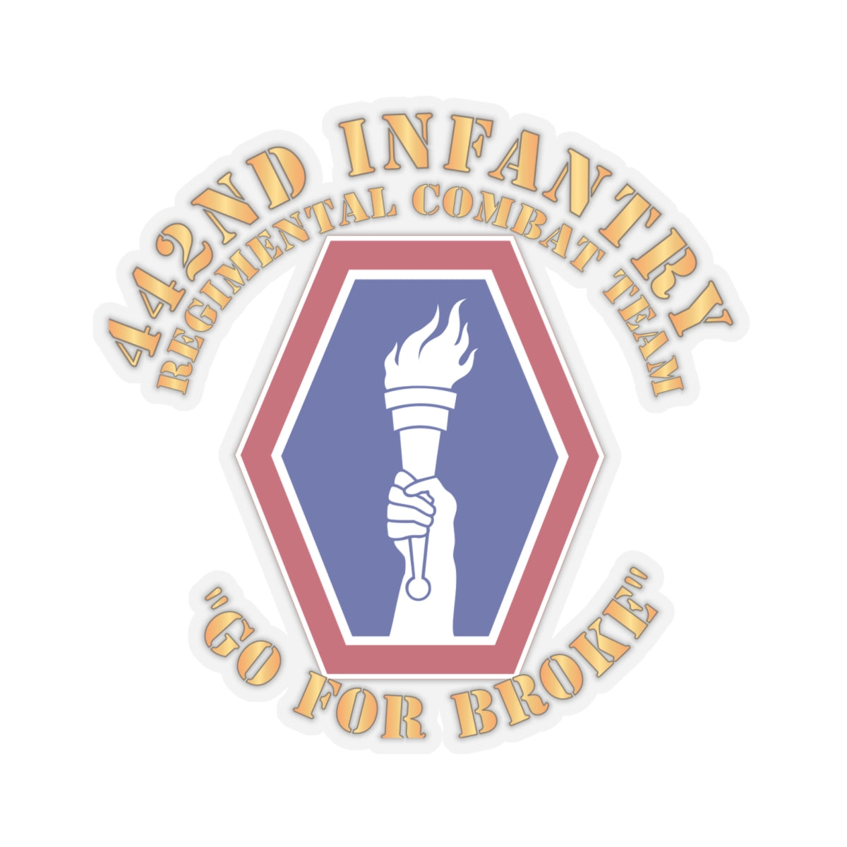 Kiss-Cut Stickers -Army - 442nd Infantry Regimental Combat Team X 300 (Copy)
