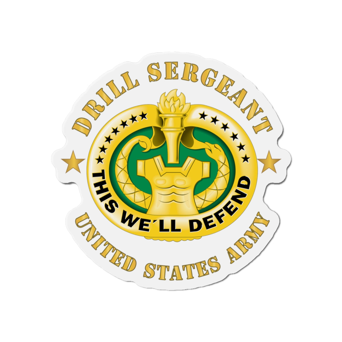 Die-Cut Magnets - Drill Sgt Badge - United States Army X 300