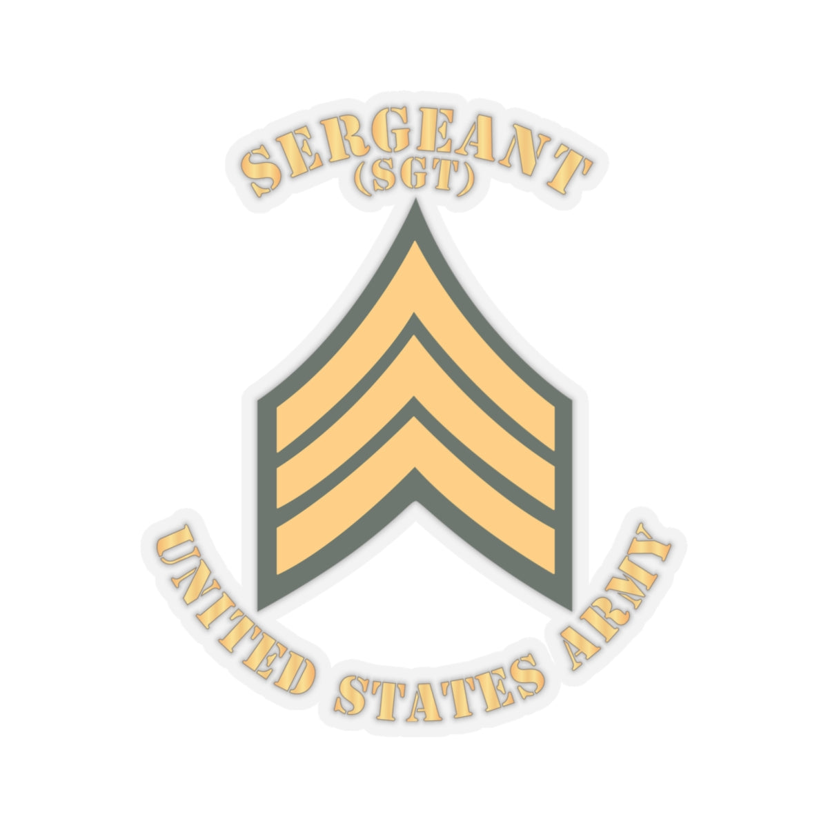 Kiss-Cut Stickers - Army - Sergeant - SGT - Flat X 300