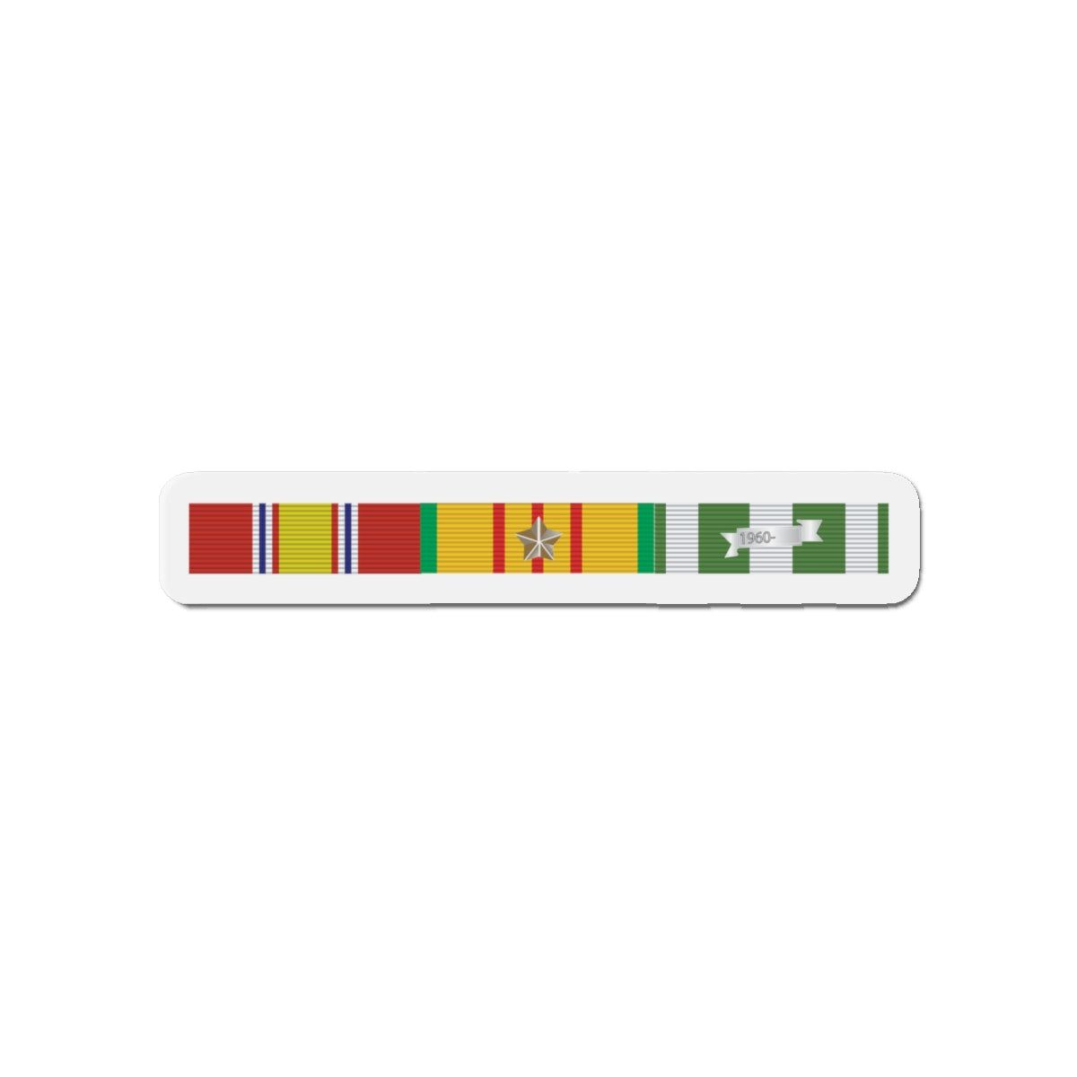 Die-Cut Magnets - Army - Vietnam Ribbons SVC bar w 1 Campaign Stars x 300