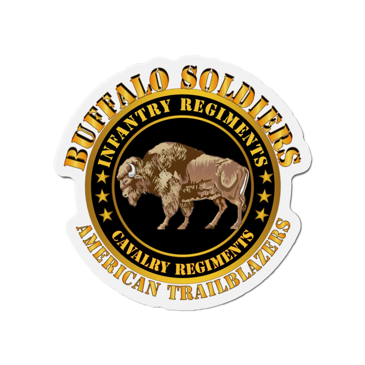 Die-Cut Magnets - Army - Buffalo Soldiers - Infantry - Cavalry Regiments X 300