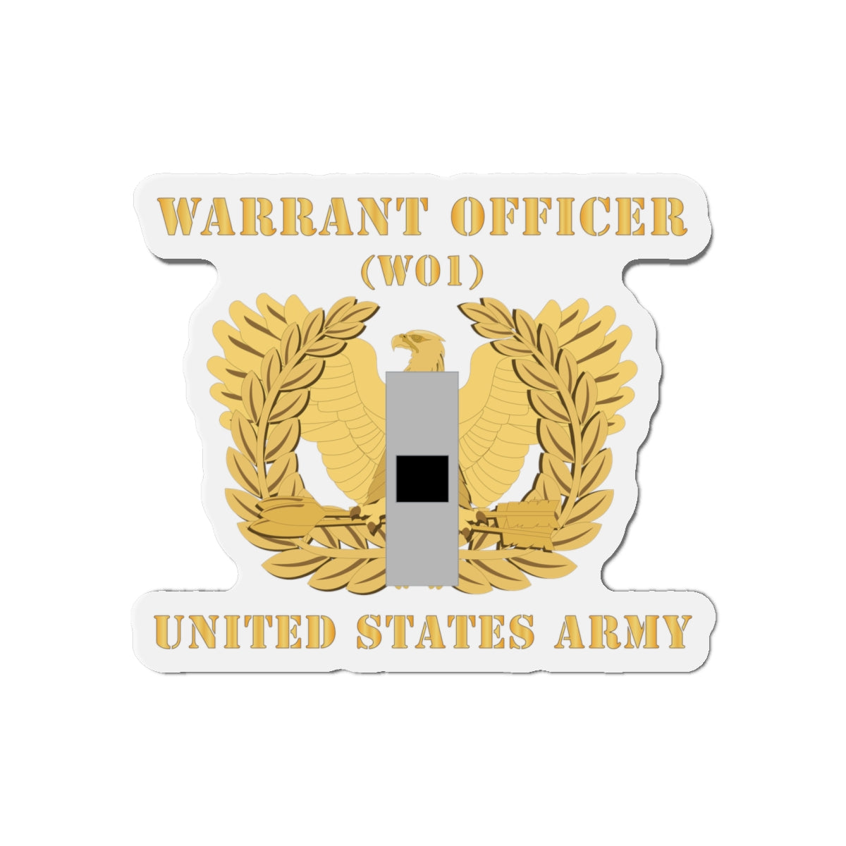 Die-Cut Magnets -SSI - Army - Warrant Officer - W01 - Flat - Eagle and Bar X 300