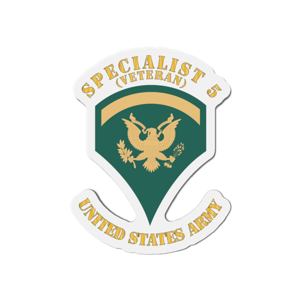 Die-Cut Magnets - Army - Enlisted - SPEC 5 - Specialist 5 - Std - Veteran X 300