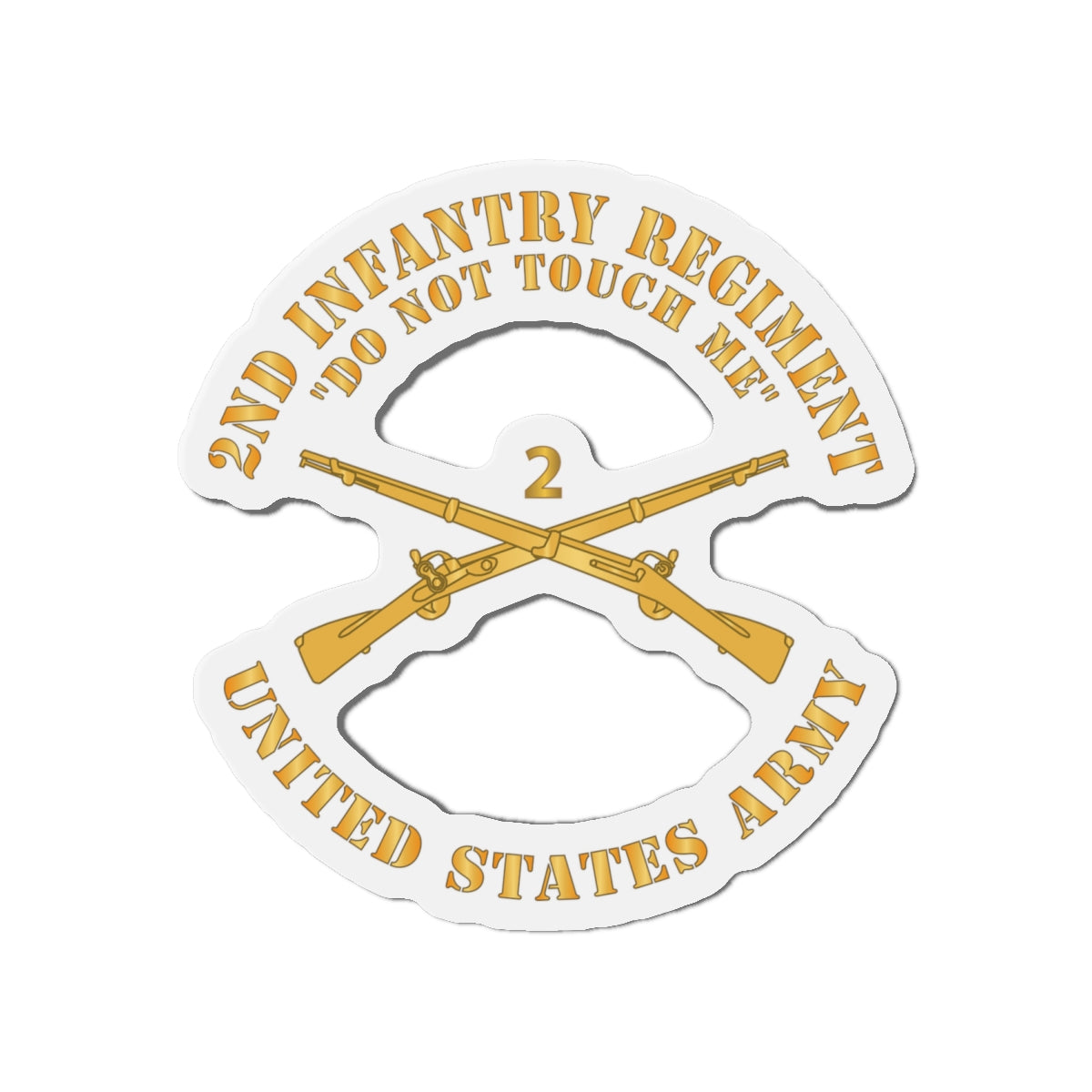 Die-Cut Magnets - Army - 2nd Infantry Regiment Branch - Do Not Touch Me - US Army X 300