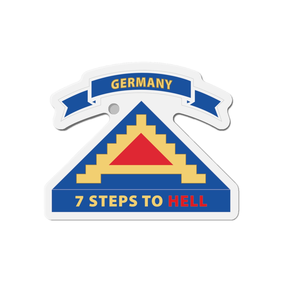 Die-Cut Magnets - 7th United States Army w 7 Steps Hell w Scroll X 300