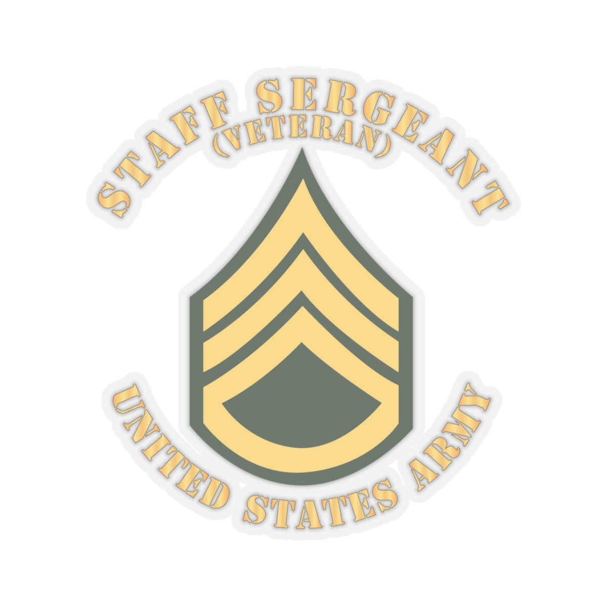 Kiss-Cut Stickers - Army - Staff Sergeant - SSG - Veteran - Flat X 300