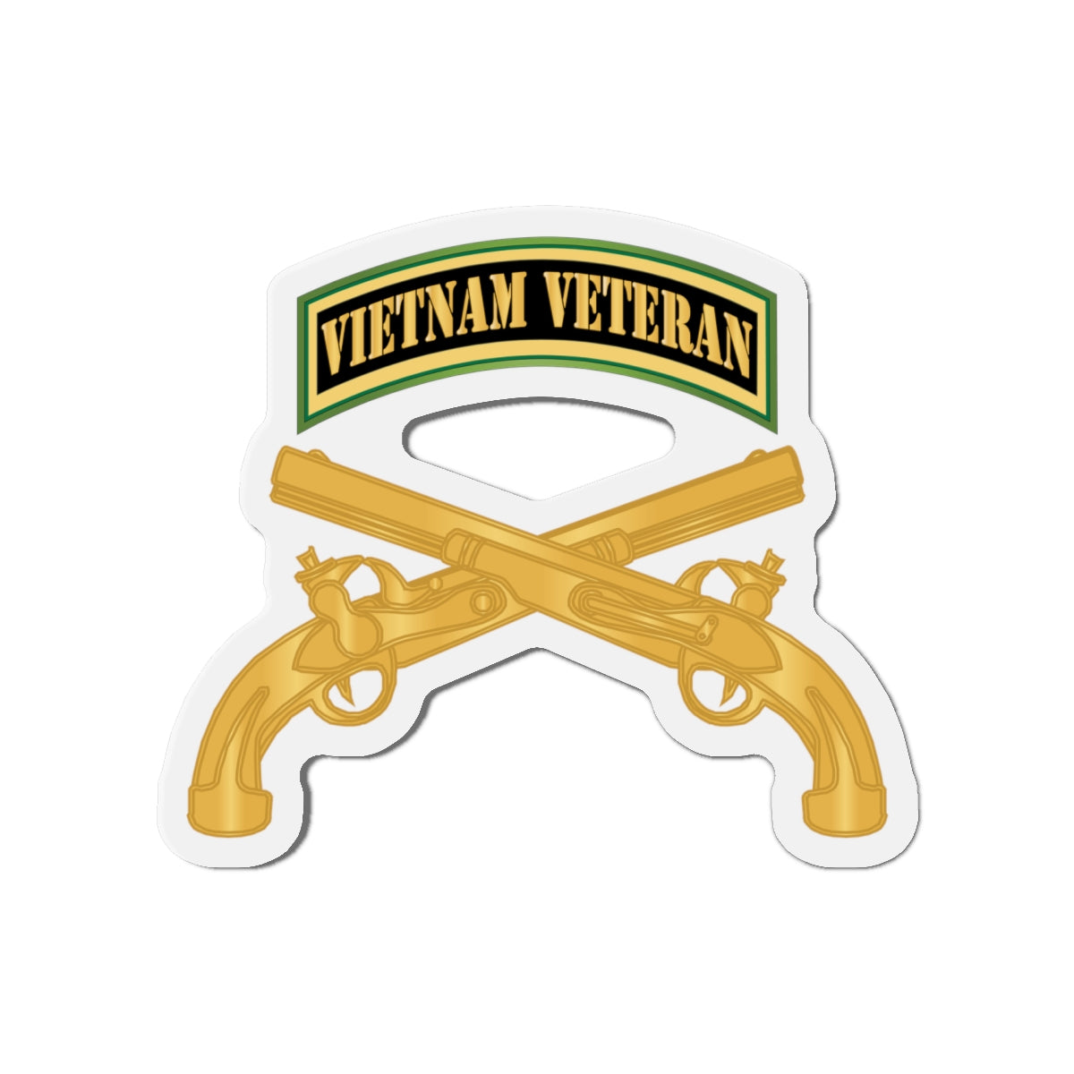 Die-Cut Magnets - Army - Vietnam Veteran Tab - Gold - Military Police w Br X 300