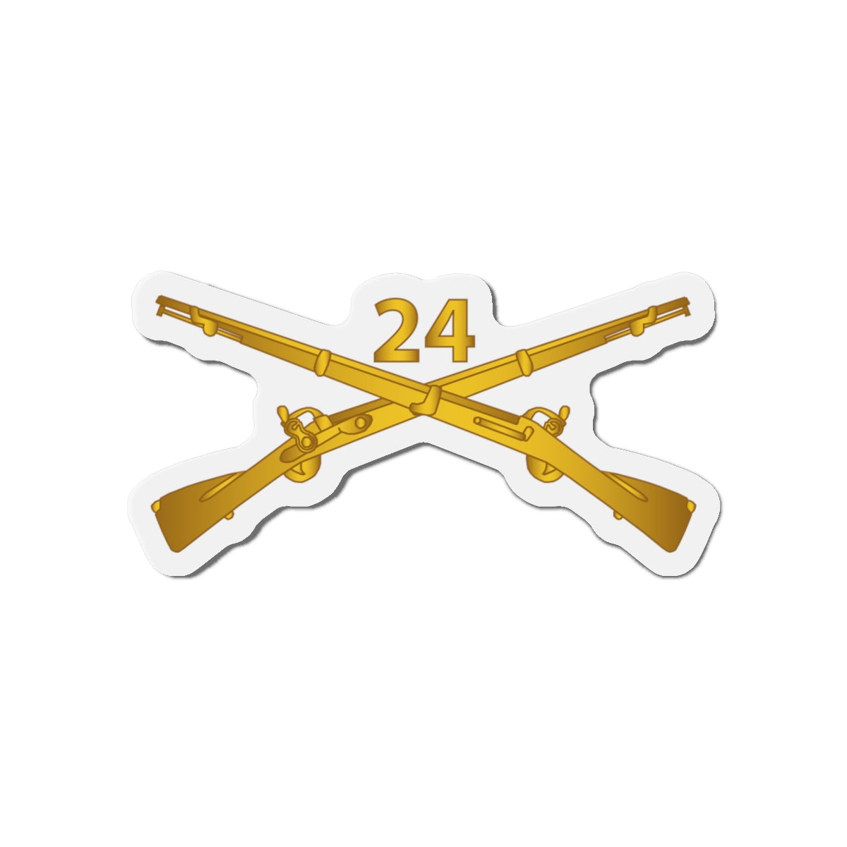 Die-Cut Magnets - 24th Infantry Regiment Branch wo Txt
