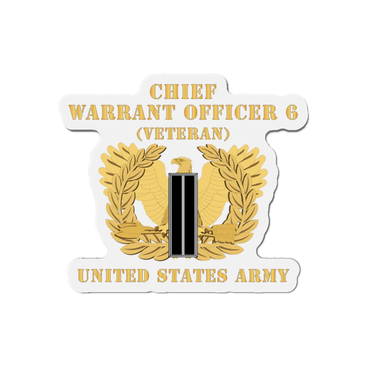 Die-Cut Magnets -SSI - Army - Chief Warrant Officer - CW06 - Veteran - Flat - Eagle and Bar X 300