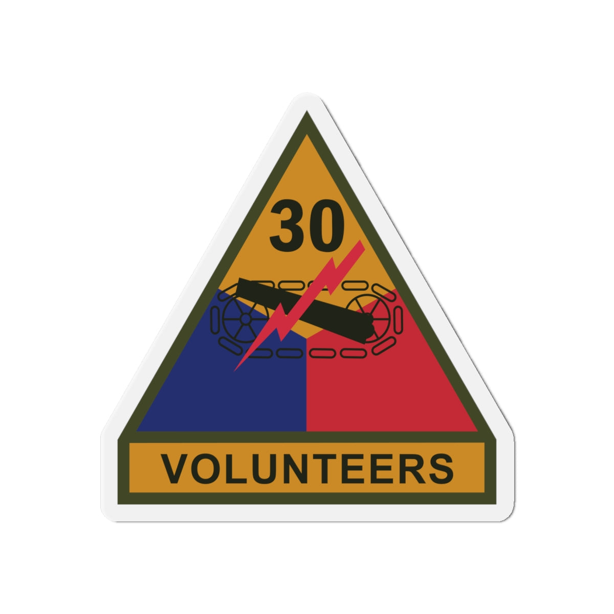 Die-Cut Magnets -SSI - 30th Armored Division w Name Tape X 300