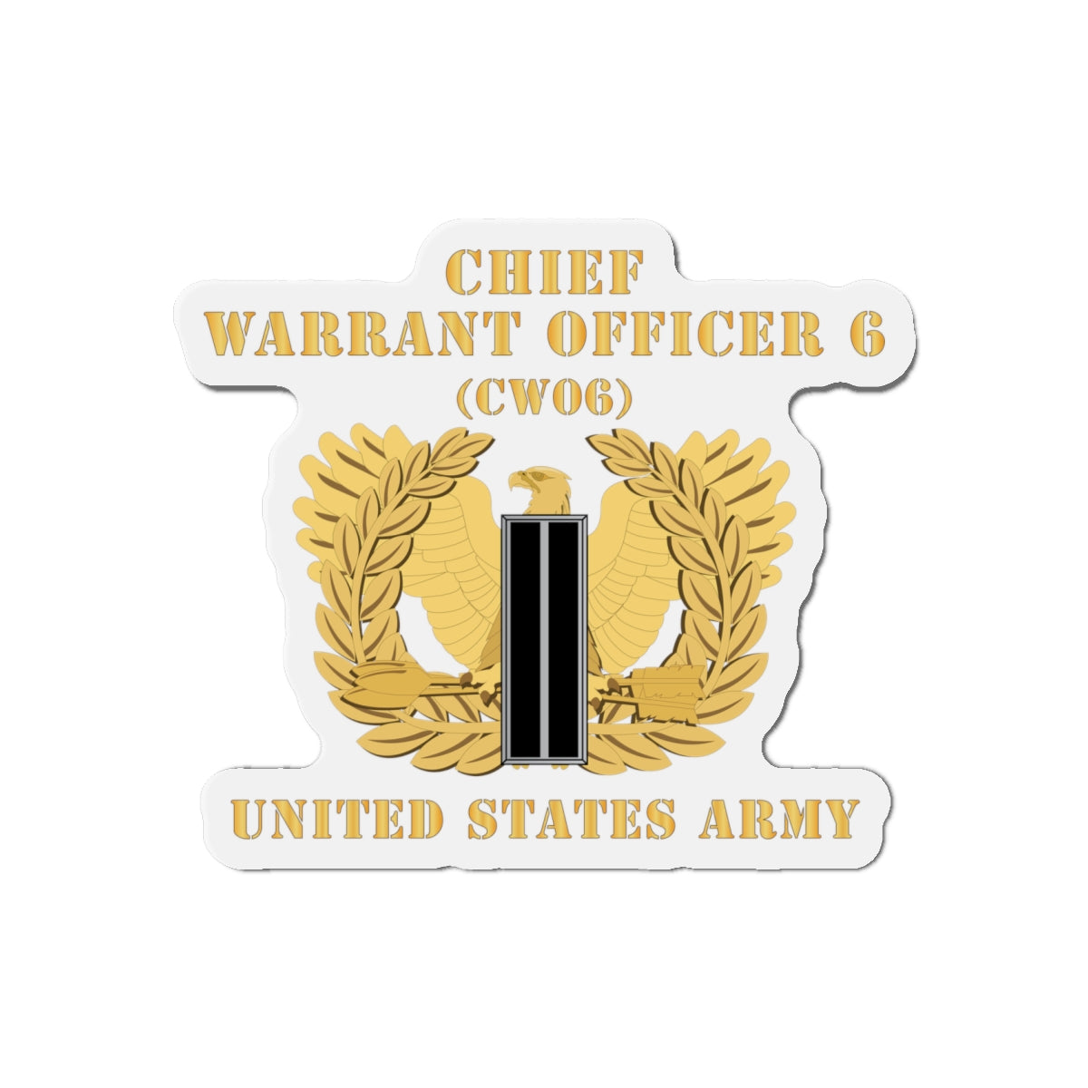 Die-Cut Magnets -SSI - Army - Chief Warrant Officer - CW06 - Flat - Eagle and Bar X 300