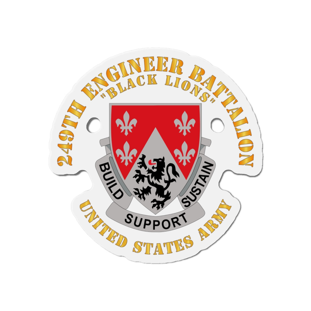 Die-Cut Magnets -SSI - Army - DUI - 249th Engineer Battalion
