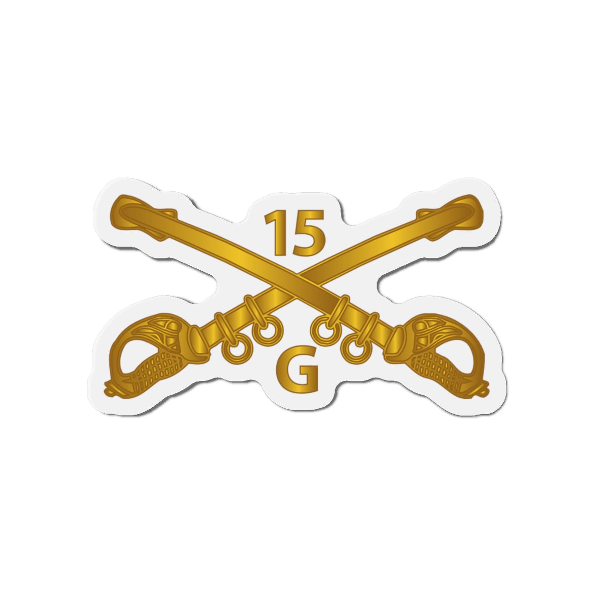 Die-Cut Magnets - Army - G Troop - 15th Cavalry Branch wo Txt