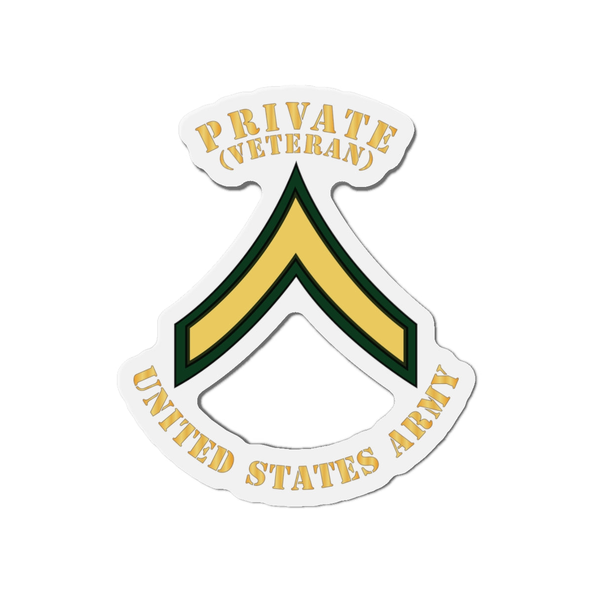 Die-Cut Magnets -SSI -Army - Private - PV2 - Veteran - Flat X 300