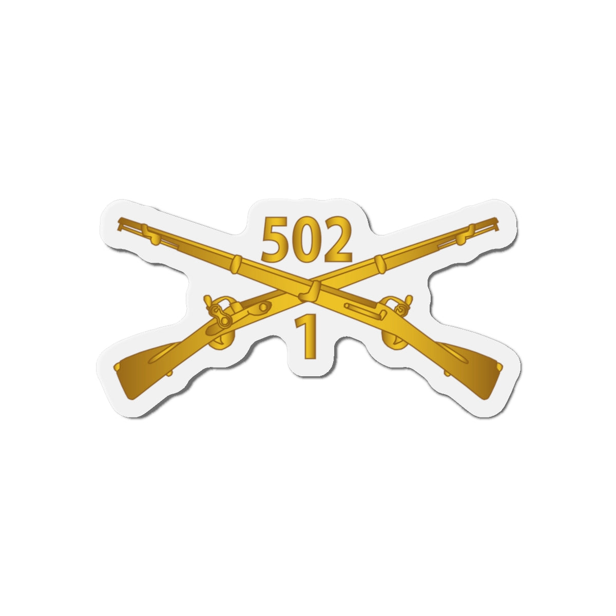 Die-Cut Magnets - 1st Bn 502nd Infantry Regt - Infantry Br wo Txt