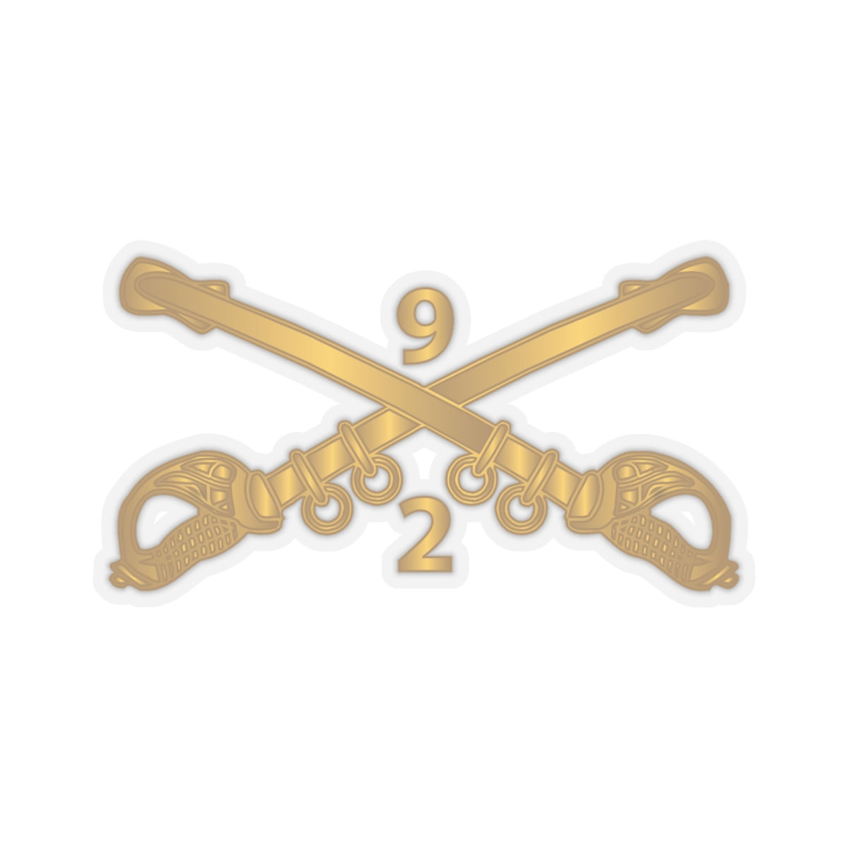 Kiss-Cut Stickers - Army - 2nd Squadron, 9th Cavalry Branch wo Txt X 300
