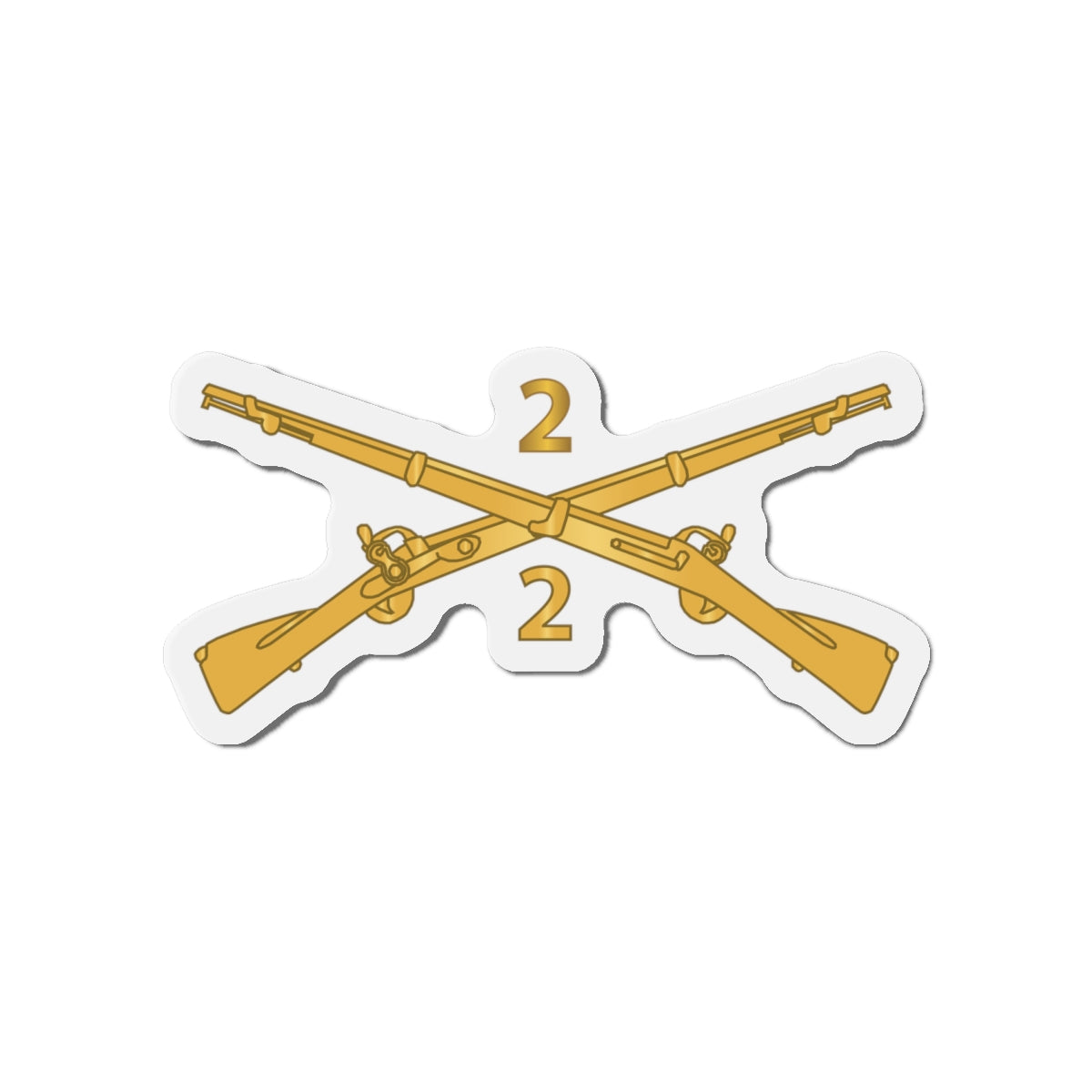 Die-Cut Magnets - Army - 2nd Battalion, 2nd Infantry Regiment Branch - wo Txt X 300