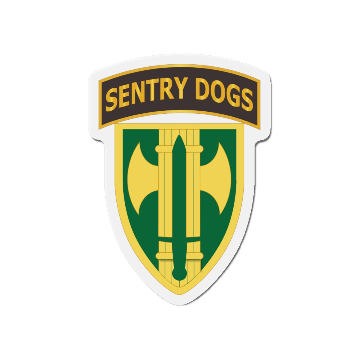 Die-Cut Magnets - 18th MP Brigade - Sentry Dogs Tab wo Txt