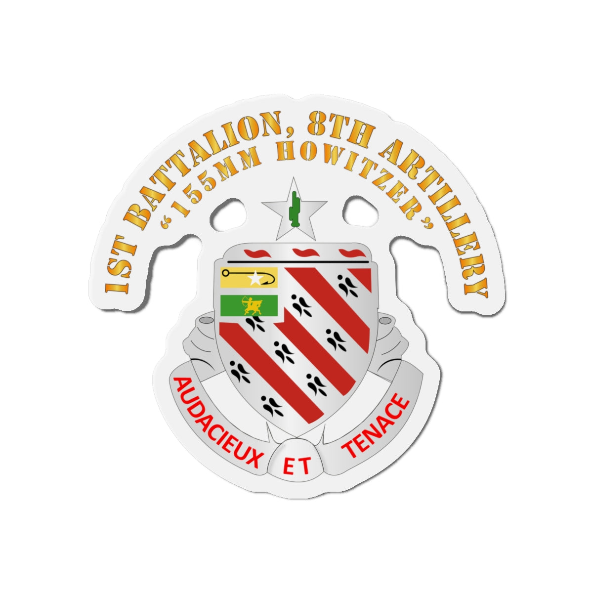Die-Cut Magnets - Army - 1st Battalion, 8th Artillery - V1 wo DS
