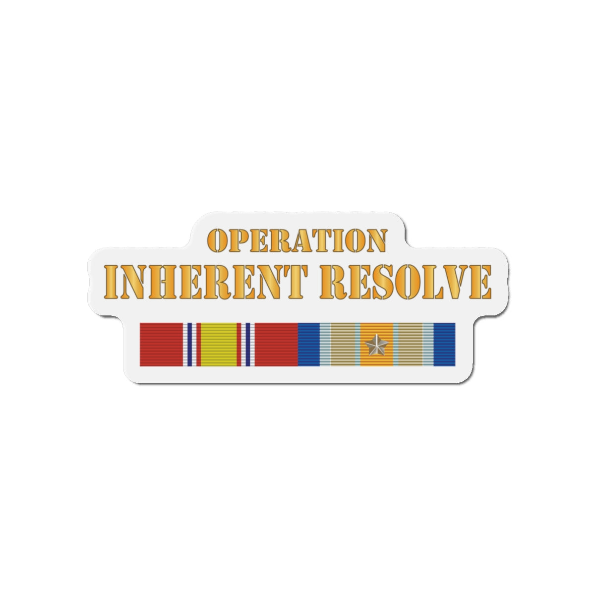 Die-Cut Magnets -Army - Opn Inherent Resolve (OIR) SVC Bar w Txt X 300