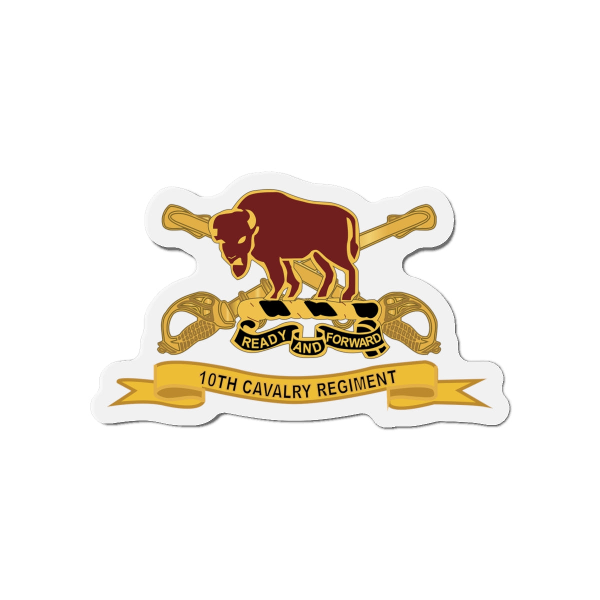 Die-Cut Magnets -SSI- Army - 10th Cavalry Regiment w Br - Ribbon X 300