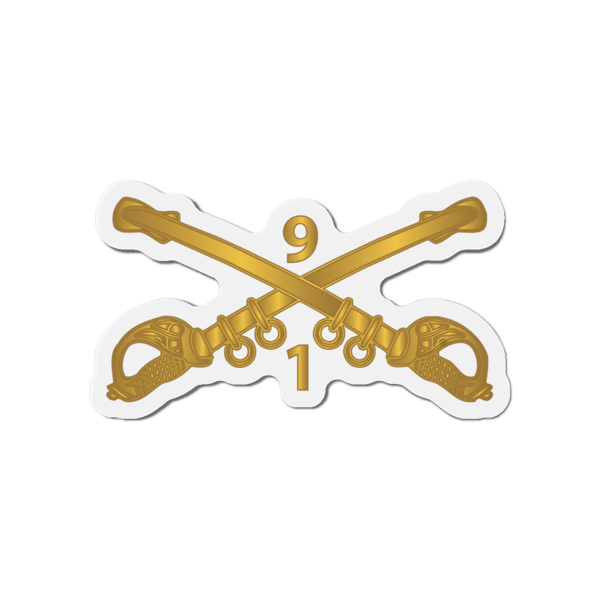 Die-Cut Magnets -SSI - Army - 1st Battalion, 9th Cavalry Branch wo Txt X 300