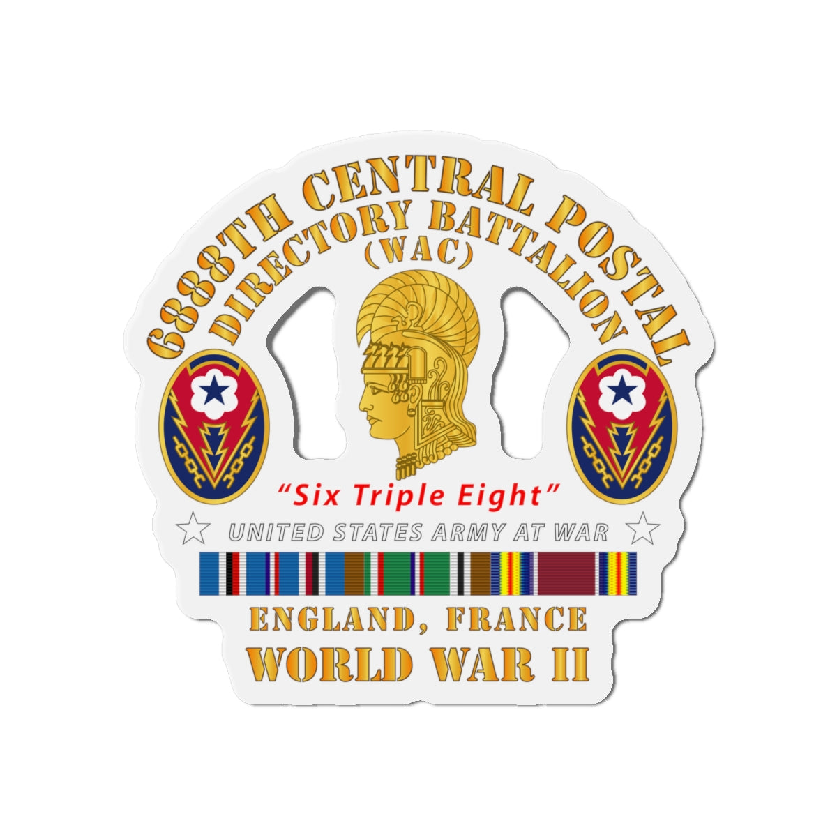 Die-Cut Magnets -SSI -Army - 6888th Central Postal Directory Battalion - WWII w EU SVC