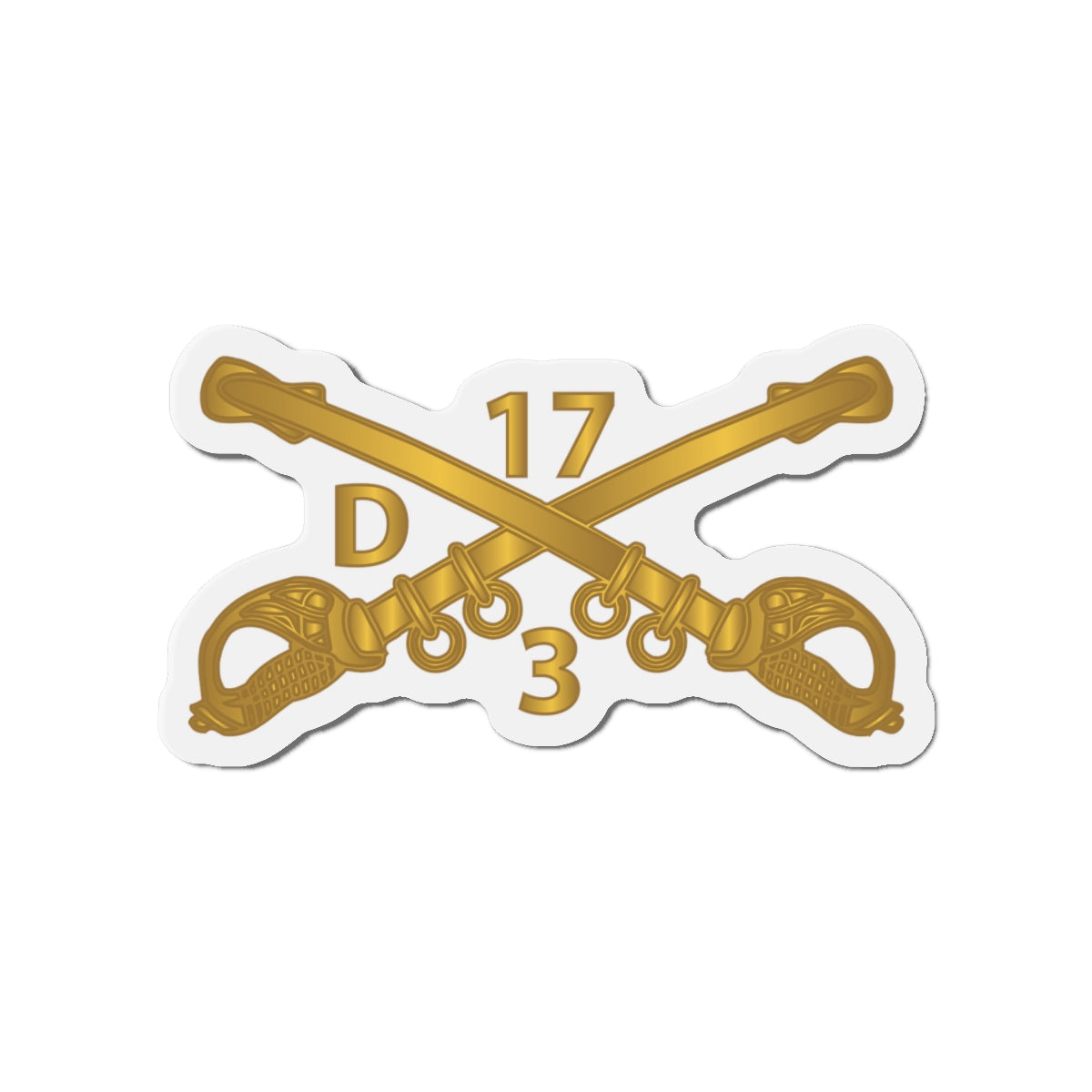 Die-Cut Magnets - Army - Delta Troop - 3rd Sqn 17th Cavalry Branch wo Txt X 300
