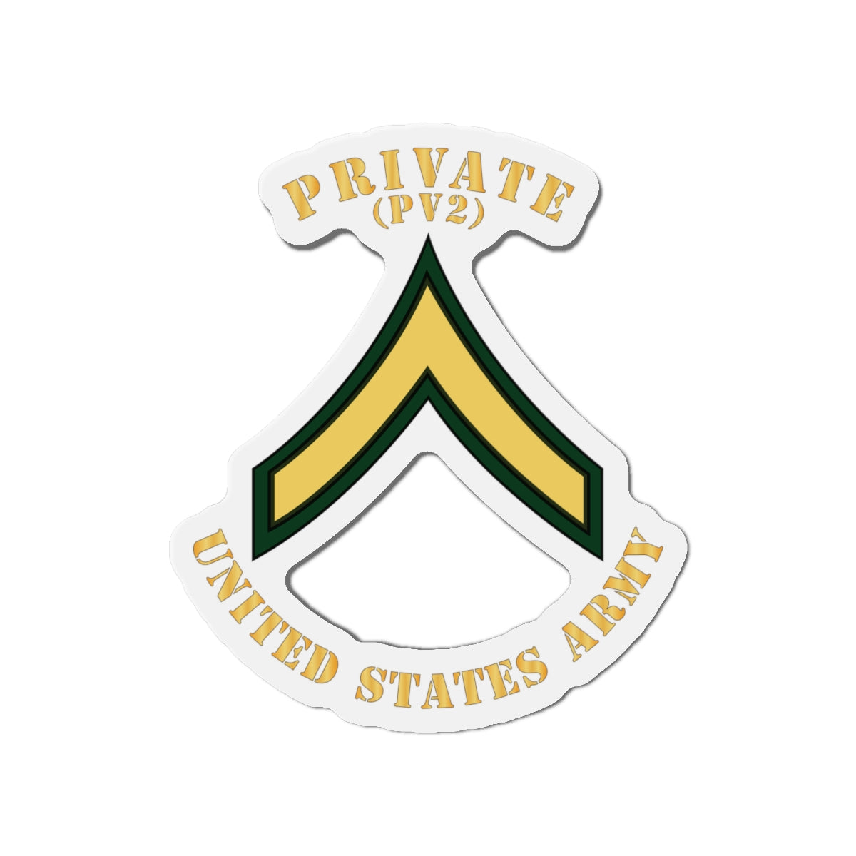 Die-Cut Magnets -SSI -Army - Private - PV2 - Flat X 300