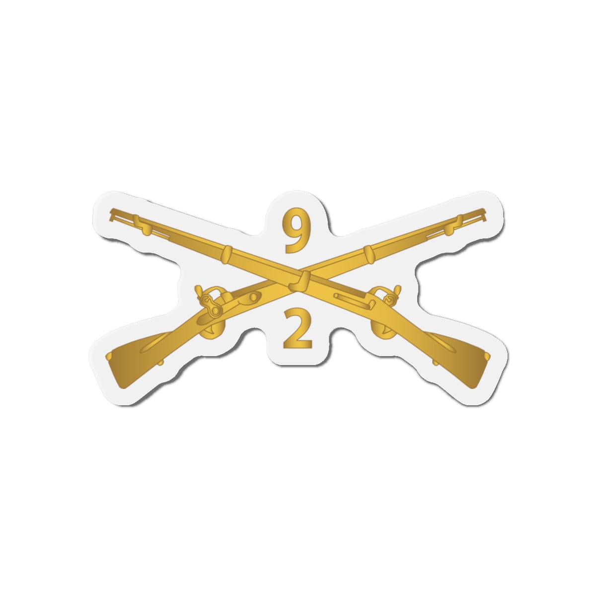 Die-Cut Magnets - Army - 2nd Bn 9th Infantry Regiment - Branch wo Txt X 300