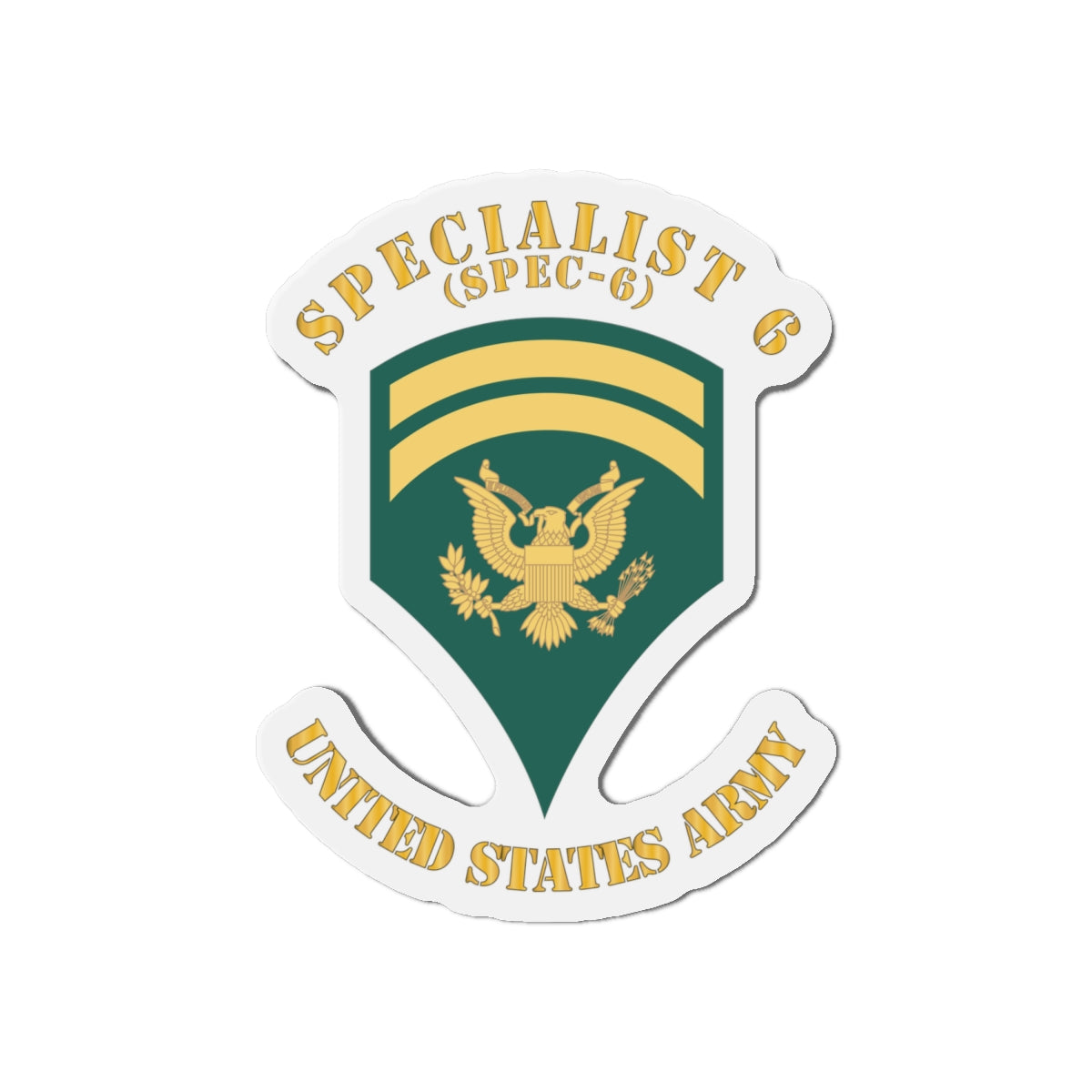 Die-Cut Magnets - Army - Enlisted - SPEC 6 - Specialist 6 - Std X 300