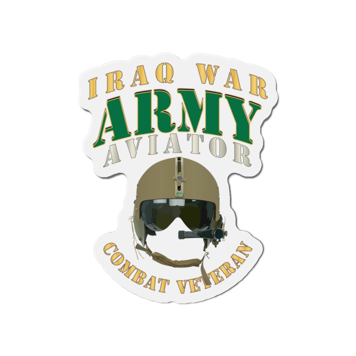Die-Cut Magnets - Army - ARMY - Aviator - Iraq War - Combat Vet X 300