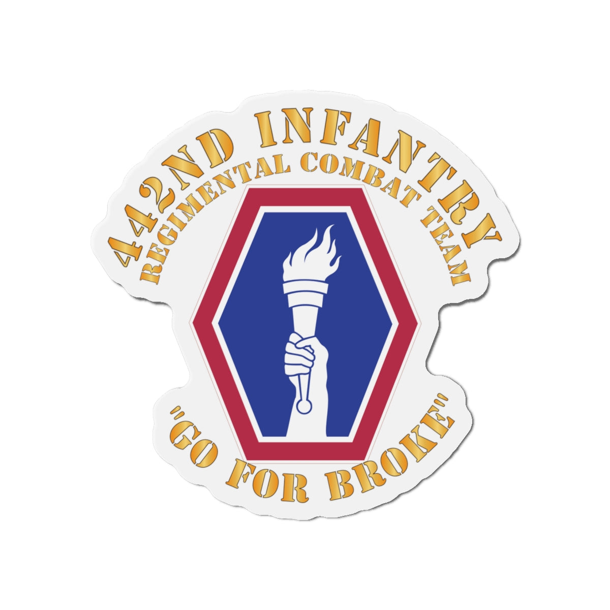 Die-Cut Magnets -SSI - Army - 442nd Infantry Regimental Combat Team X 300