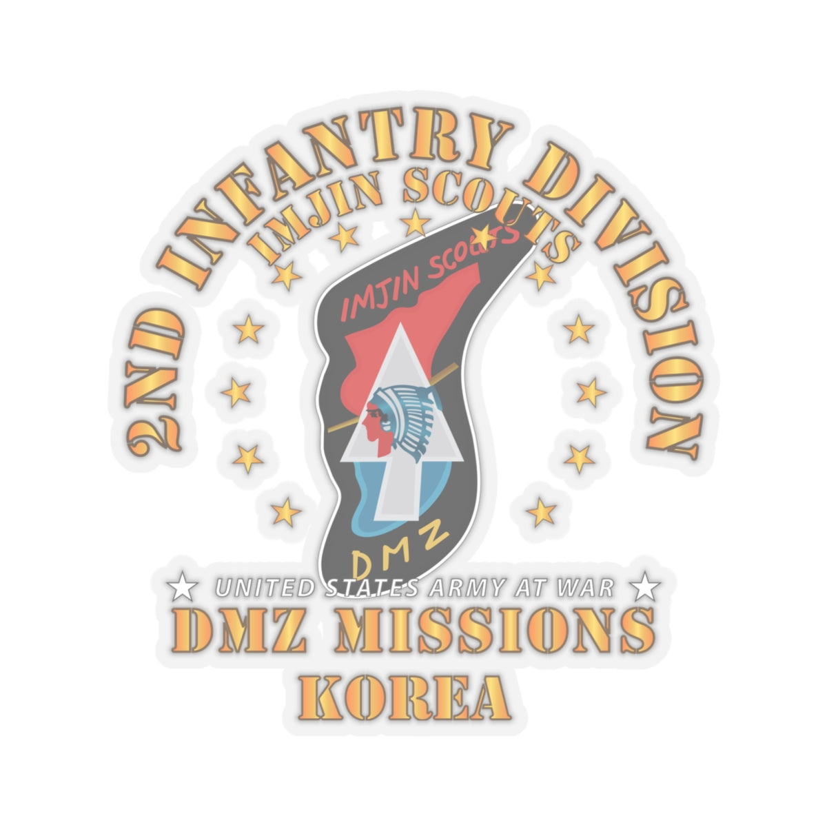 Kiss-Cut Stickers - Army - 2nd Infantry Division - ImJin Scout -DMZ Missions