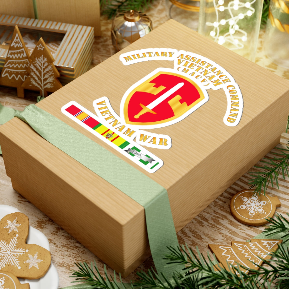 Kiss-Cut Stickers - Military Assistance Cmd Vietnam - MACV - Vietnam War w SVC