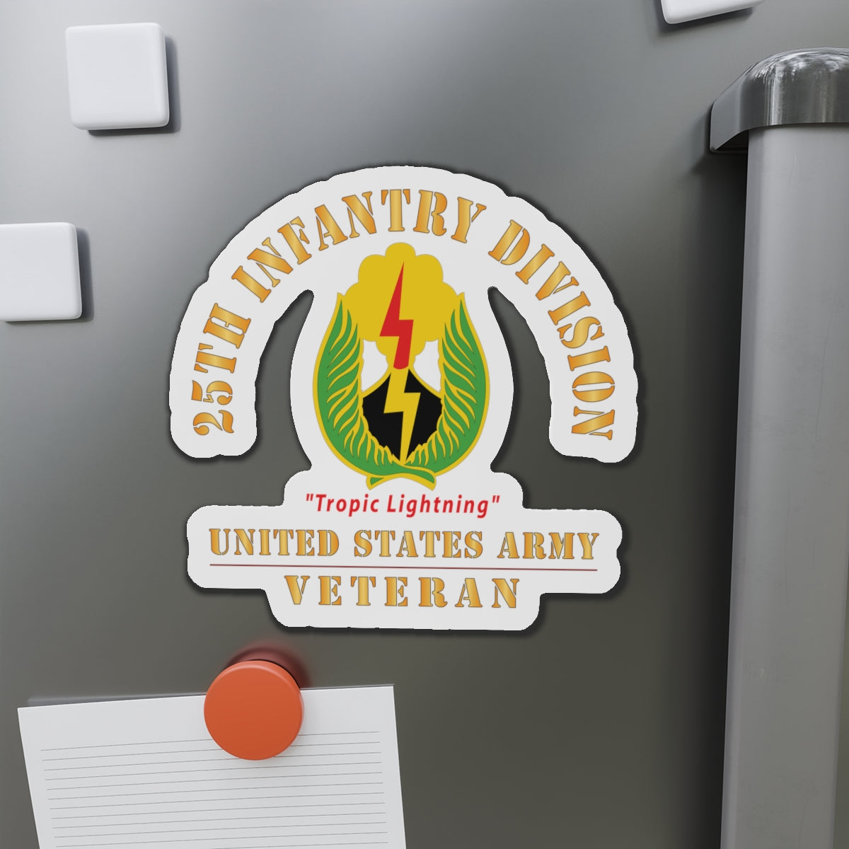 Die-Cut Magnets - Army - DUI - 25th Infantry Division - Tropic Lightning - US Army Veteran X 300