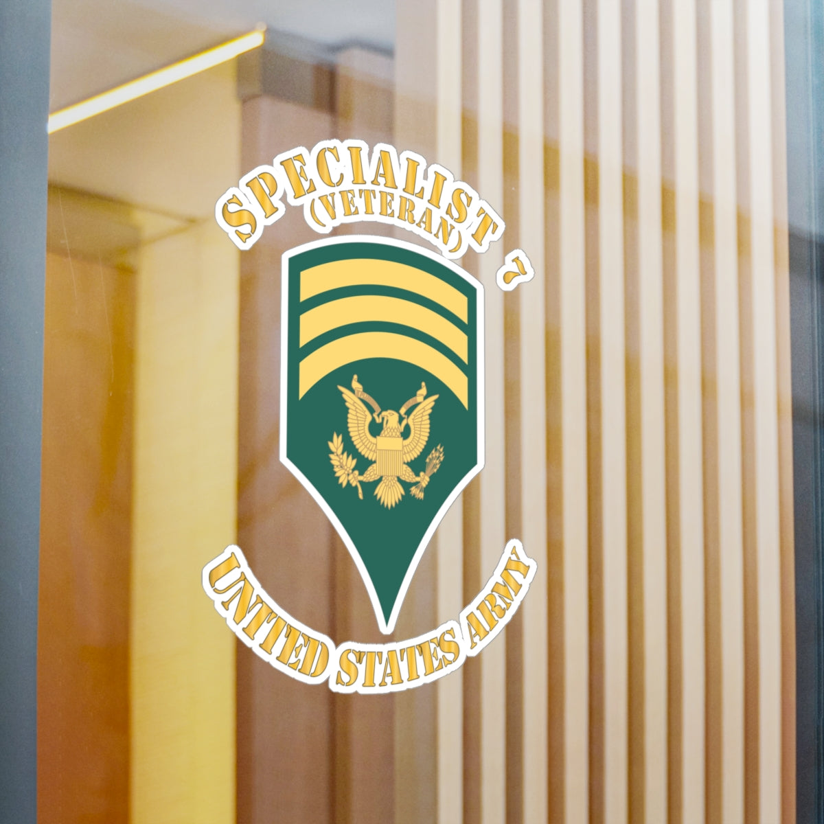 Kiss-Cut Vinyl Decals - Army - Enlisted - SPEC 7 - Specialist 7 - Std - Veteran X 300